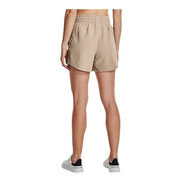 Under Armour Women Flex Woven 5  Shorts, Size Medium, tan - Picture 3 of 3
